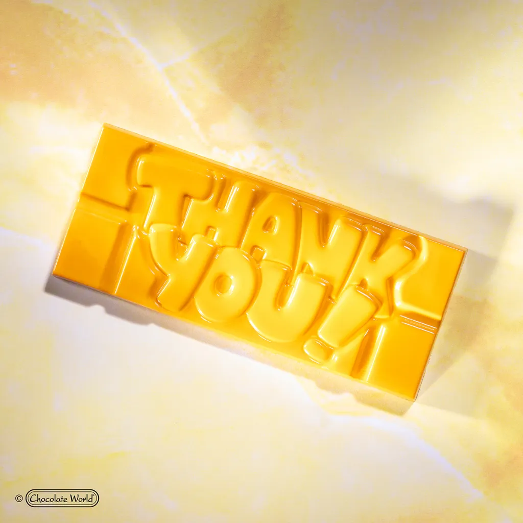 Chocoladevorm tablet Thank you