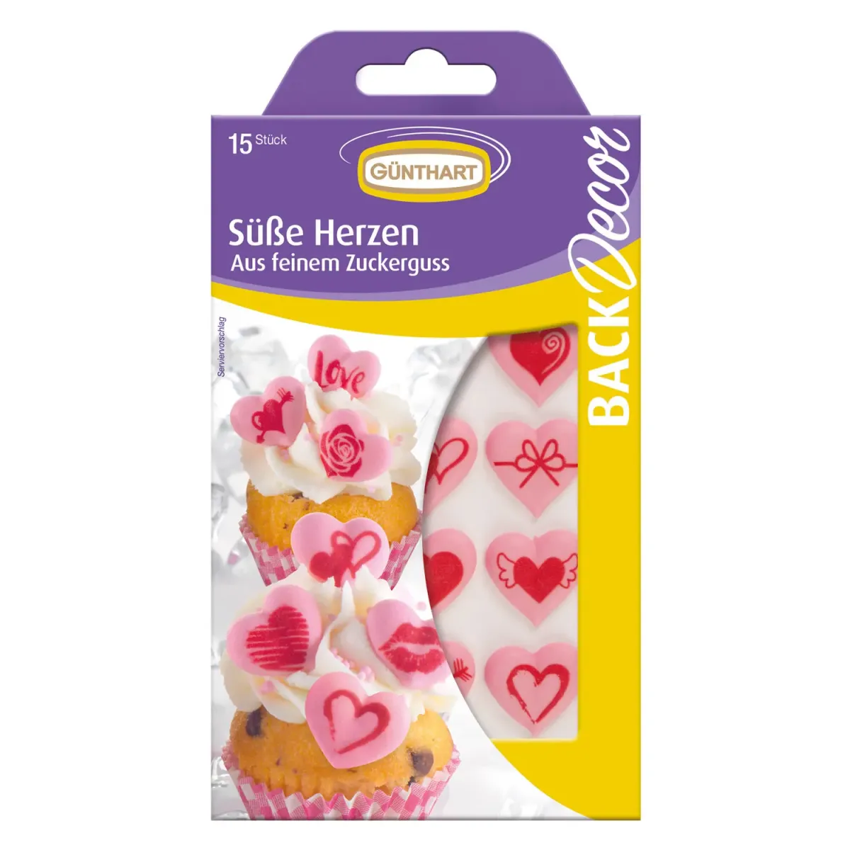 Suikerdecoratie hartjes met opdruk - 15 stuks