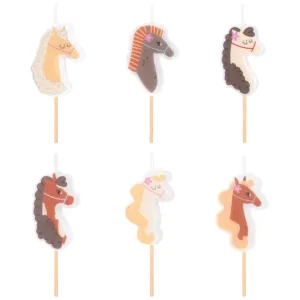 Taartkaarsjes Paarden - set van 6