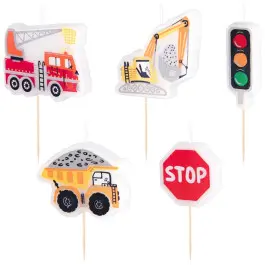 Taartkaarsjes Voertuigen - set van 5
