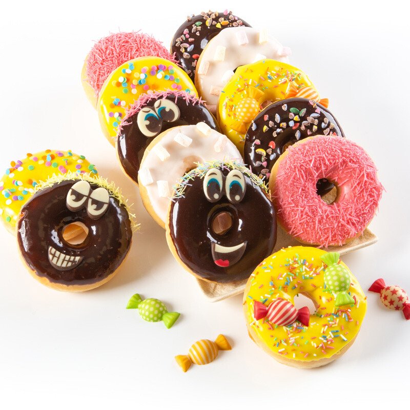 Chocolade decoratie - ogen en mond - 3.5cm x 3 cm - 6 stuks