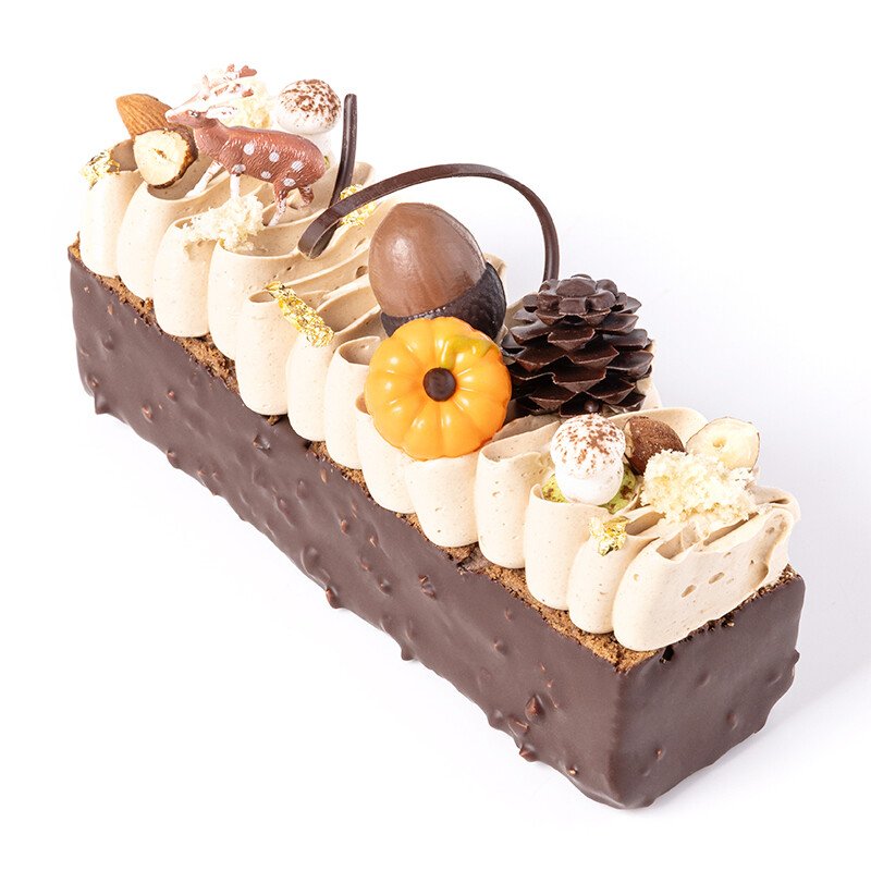 Chocolade dennenappel - 2,8x2,5cm - 3st