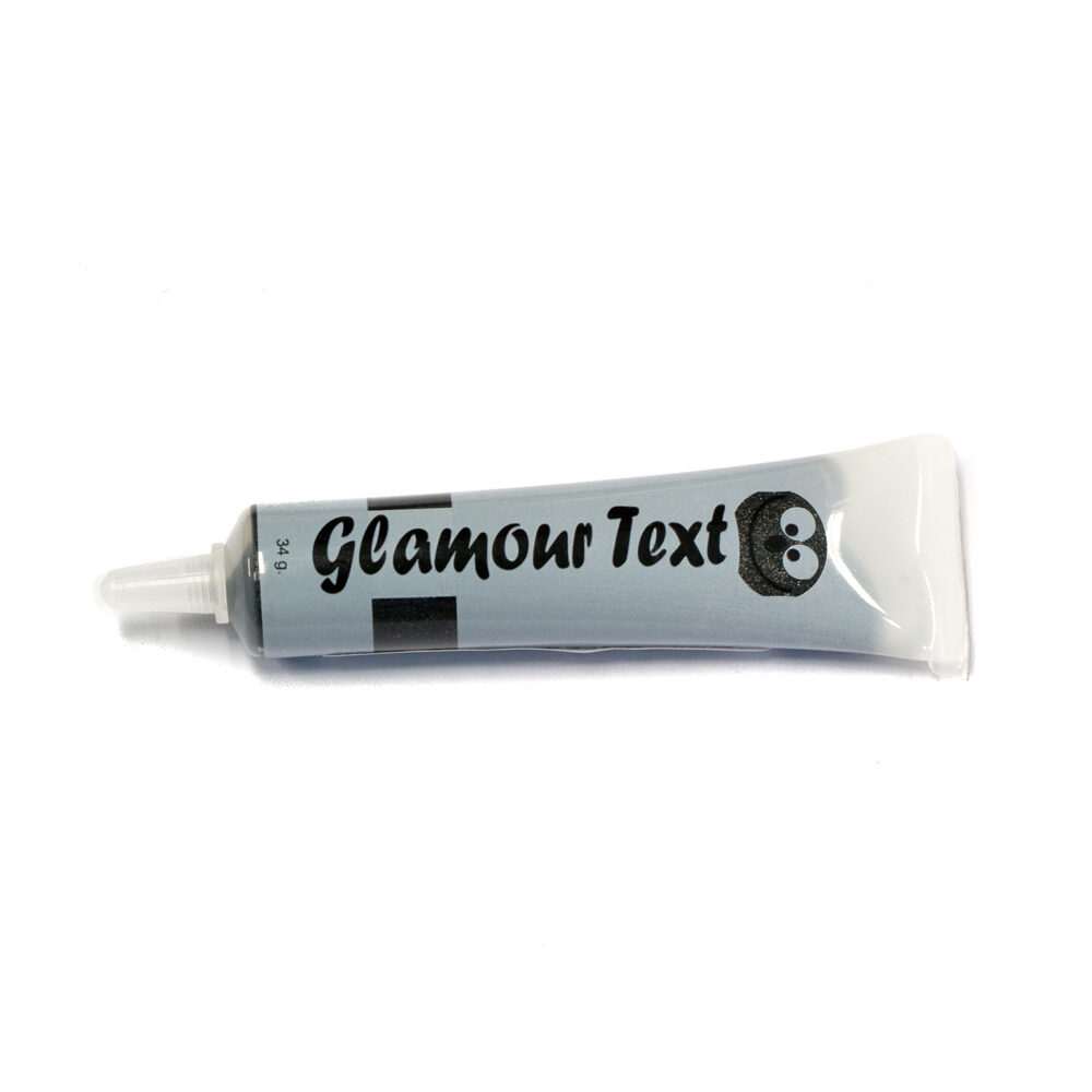 Glitter schrijftube zilver - 34g