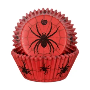 HoM cupcakevorm - spin rood - 48 stuks