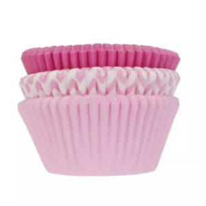 HoM cupcakevorm ass. roos - 50x33mm - 72 stuks