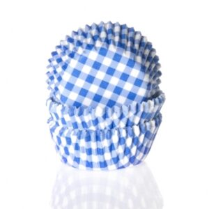 HoM cupcakevorm boerenruit/blauw - 50X33mm - 50 stuks