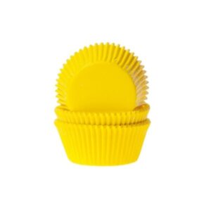 HoM cupcakevorm geel 50X33mm - 50 stuks