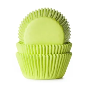 HoM cupcakevorm lime groen - 50x33mm - 50 stuks