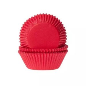 HoM cupcakevorm rood 50X33mm - 50 stuks