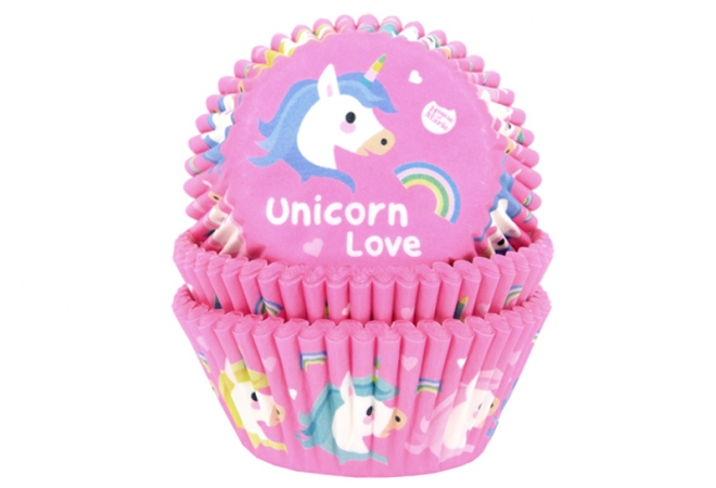 HoM cupcakevorm unicorn - 50X33mm - 48 stuks