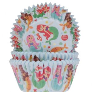 HoM cupcakevorm zeemeermin - 50X33mm - 48 stuks