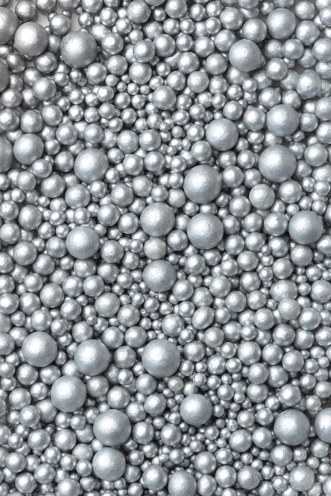 Suikerparels, 3,4,5,7,10mm, Grijs - 100g