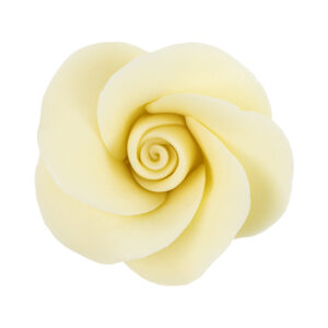 Witte roos Chocolade - 3.5 x 4cm - 2st